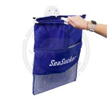 SeaSucker garbage bag, dirty laundry with suction cup, diameter 11cm, white, blue (1)