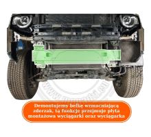 MP4x4 plate for concealed winch mounting for New Defender, diesel engine version (5)