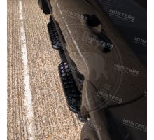 Hunters side steps set for New Defender 110, 130 aluminum sheet metal glossy black (1)