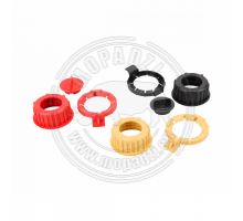 Overland fuel, plastic replacement canister cap, black