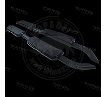 Hunters side steps set for New Defender 110, 130 aluminum sheet metal glossy black (4)